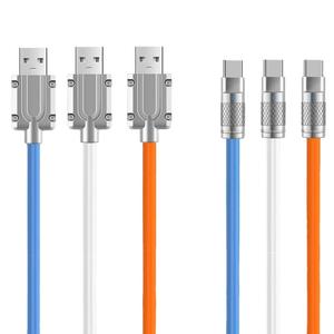 Cable de Datos de Carga Rápida de Silicona de 120W de Durrell Electronics con Conectores <span class=keywords><strong>Lightning</strong></span>/Micro <span class=keywords><strong>USB</strong></span>/Tipo-<span class=keywords><strong>C</strong></span> para Teléfonos Android - Product Image 5