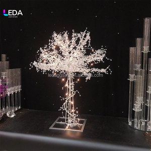 LEDA Elegant Crystal-Clear Table Top Christmas <b>Tree</b> <b>Light</b> Decoration Wedding <b>Tree</b> Centerpieces <b>With</b> LED <b>Light</b> - Product Image 1
