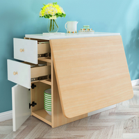 Table à manger pliable nordique en bois ensemble de chaises table à manger extensible pliable peu encombrante