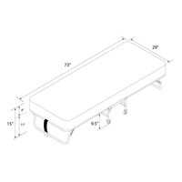 Cadre de lit simple en métal robuste, minimaliste, convertible, extensible et pliable, pour usage hôtelier, taille et couleur personnalisables