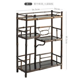 Handmade Bamboo <b>Tea</b> Storage Rack Black <b>Standing</b> Non Folding <b>Tea</b> Ceremony Accessories Anji Origin Cp0987 - Product Image 3