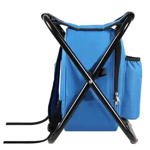 Yalıtımlı piknik sandalye kamp plaj sırt çantası taşınabilir Ultralight katlanır balıkçı taburesi soğutucu ile