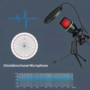 Micrófono pequeño RGB para grabación de voz <span class=keywords><strong>Focusrite</strong></span> Ribbon Micrófono de condensador Estudio Grabación Micrófono para juegos - Product Image 6