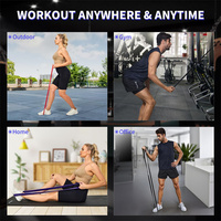 Bandas de Resistencia de Látex Mini Loop con Logotipo Personalizado Impreso, Juego de 5 Piezas, Bandas de Ejercicio para Fitness, Musculación y Fisioterapia