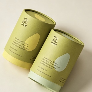 Biodegradable Kraft Paper <b>Round</b> <b>Gift</b> <b>Box</b> with Lid Custom Coffee & Food Packaging Canister Matt Lamination Options - Product Image 3