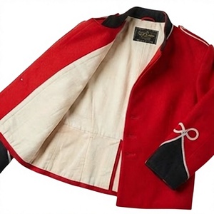 Red <b>Woolen</b> Tactical Royal British Jacket Marching Band Uniform Tunic Formal Unisex OEM Service - Product Image 5