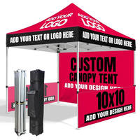 Tente de salon professionnelle de luxe 10x10 imperméable avec structure en aluminium, auvent escamotable robuste pour événements commerciaux intérieurs/extérieurs