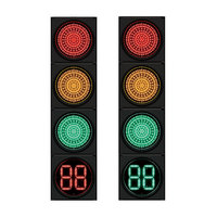 Feu de signalisation LED RYG à lentille transparente de 300 mm avec minuteur de compte à rebours ZGSM