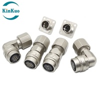 Connecteur circulaire femelle M23 à 2 broches, droit, à visser, pour câble d'alimentation de servomoteur