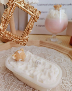 Adorable vela perfumada de baño de amor, decoración única hecha a mano de oso de conejo para dormitorios, regalos creativos para Diwali Pascua Ramad - Product Image 5