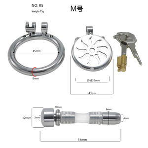 Pet paslanmaz çelik Pet horoz kafes Chastity Pet Penis kilit kafes bekaret kemeri ile hayvan Chastity cihazı - Product Image 2