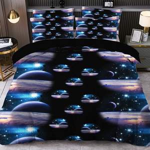 Parure de lit avec housse de <span class=keywords><strong>couette</strong></span> et taies d'oreiller, taille complète/queen, impression numérique 3D, drap-housse, 100% polyester, <span class=keywords><strong>petit</strong></span> MOQ, bon <span class=keywords><strong>prix</strong></span>, moins cher - Product Image 1