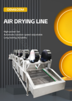 Continue transportband lucht droger voor aardappelchips, fruit en groenten, met ventilatoren en blaasapparatuur voor het koelen door windstroom.