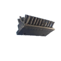 Support en alliage d'aluminium pour brosse à bande double rangée toutes tailles, base métallique de forme spéciale, poils en nylon, brosse à bande anti-poussière