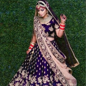 -- New-มีสไตล์และสวยงามเจ้าสาว Koti ,Lehenga ชุดที่มีสง่างามประดับในแก้วคริสตัลลูกปัดหินทำงานสำหรับงานแต่งงาน = 2021 - Product Image 1