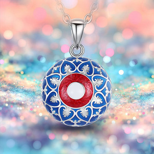 Merryshine flor que timbre de las mujeres mexicanas harmoni bola embarazo collar - Product Image 5