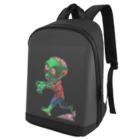 Mochila LED 3D única para motocicleta, letrero para caminar para motocicletas, accesorio para publicidad