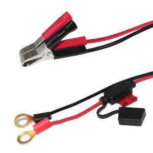 16Awg Teminal Clamp 12V Dc Power Alligator O Ring Terminal Booster Cable For Car Battery Crocodile Clip
