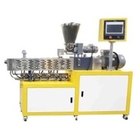 Extrusora de doble tornillo, Serie de tiras refrigeradas por agua con Control de programa automático PLC para granuladores de PP (pellets/polvo/líquido), 1 unidad