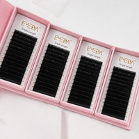EMEDA Plateaux d'extensions de cils en marque privée, Vente en gros, Noir mat, Vison Cachemire, Fournitures d'extensions de cils individuels