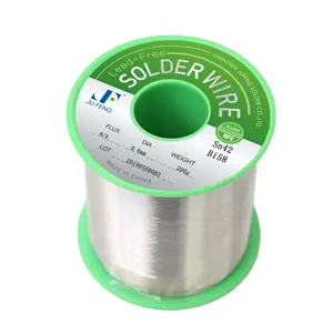 Lead Free Solder Wire 0.25mm-0.6mm Low Temperature Solder Wire mit Flux Solid Sn42Bi57Ag1, Sn42Bi58, Sn42Bi 57.6Ag 0.4