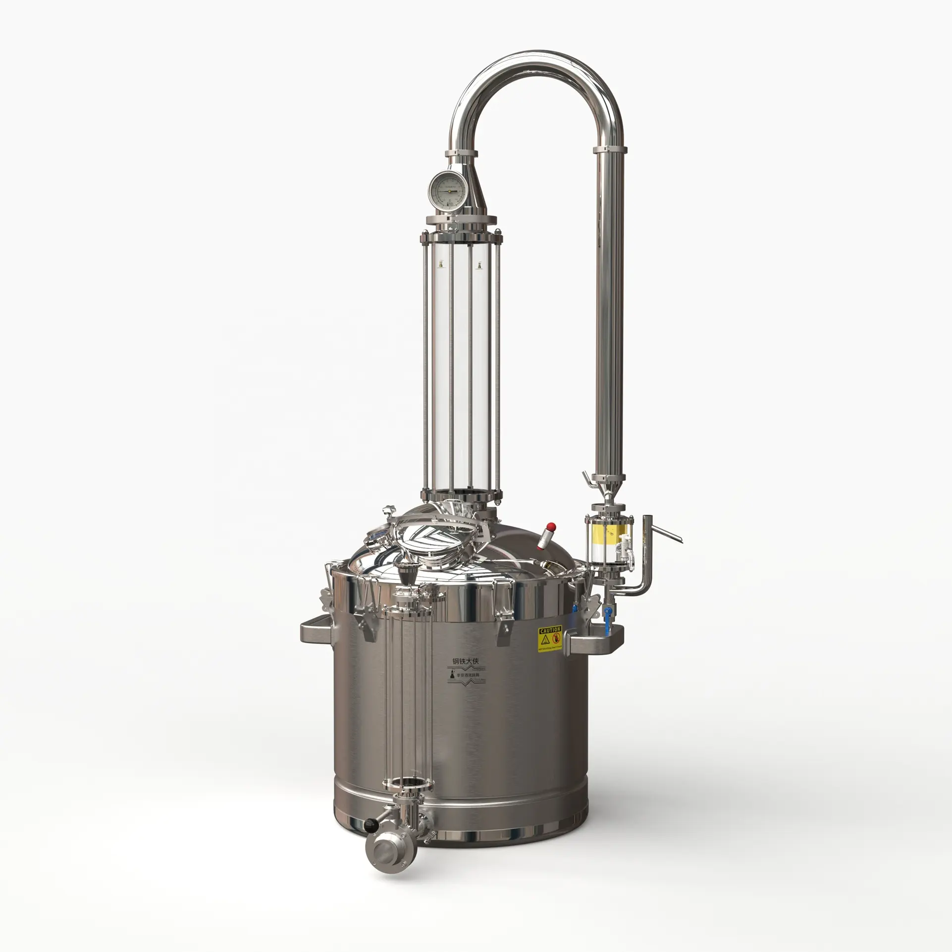 Distillateur extracteur de laboratoire 100l, machine d'extraction d'huile essentielle de fleur de plante
