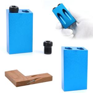 Posicionador de 15 Orificios Inclinados Azules para Trabajar la Madera, Broca de Tres Puntos para Perforación de Precisión - Product Image 3