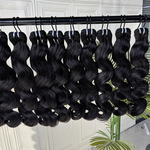 <b>Body</b> <b>Wave</b> Bundles Human Hair Raw Hair Natural Look Double Weft Soft Full Texture Supply - Product Image 4