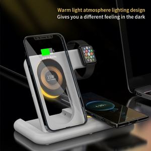 The New Listing Phone 3 in 1 Magnetic Android Kit 15W Fast Charging Portable Foldable Wireless <strong>Charger</strong> - Product Image 5