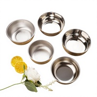 Bol intérieur isolant en acier inoxydable pour aliments pour bébés avec ventouse en silicone pour plateau repas enfant