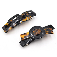 Barrettes à cheveux uniques en plastique, pièces, accessoires de décoration, tortue, acétate