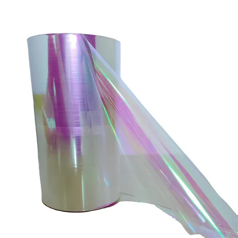 Emballage flexible de qualité alimentaire Film de plastification arc-en-ciel pour animaux de compagnie Film plastifié en rouleau imprimé étanche à l'humidité personnalisé donc