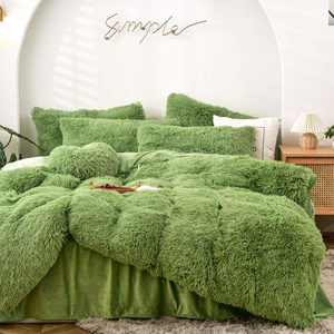 Ultra Soft Duvet Cover Sets Shaggy Plush Winter Duvet Cover Faux Fur Bedding Luxury Wholesale Winter Plush Fluffy Bedding Set - Product Image 6