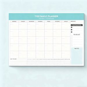 Planificateur familial multicolore à feuilles mobiles, bloc-notes mensuel, suivi des habitudes, liste de tâches, organisateur de gestion domestique, cadeau de productivité - Product Image 5