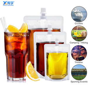 Bolsa de Plástico Transparente con Boquilla para Líquidos, Personalizada con Logotipo, de Grado Alimenticio, con Sellado Térmico, para <span class=keywords><strong>Tequila</strong></span>, Cerveza, Jugo y Bebidas - Product Image 2