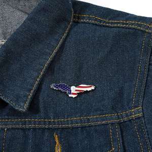 American Flag Stripes <b>Badge</b> and Flag Lapel <b>Pin</b> Stars Metal <b>Badge</b> for USA Patriots Soft Enamel <b>Pin</b> - Product Image 4