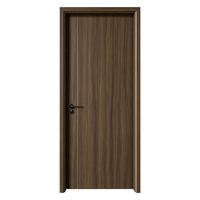 Porte coupe-feu EN 1634, 60 minutes, en bois, pour bâtiment commercial, porte intérieure, placage bois, insonorisée, porte à panneau plat