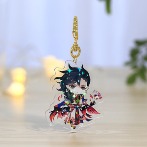 LLavero de plástico al por mayor, colorido llavero dijes de acrílico, llavero de caricatura holo acrílico con llavero - Product Image 2