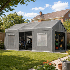 Waterproof Outdoor <b>Tent</b> with UV Protection and Tear-Resistant PE Fabric Rectangular Shelter for <b>Garden</b> Use - Product Image 2