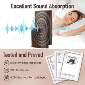 Paneles de Madera Natural de Diseño Moderno para Instalar <span class=keywords><strong>en</strong></span> Interiores, Paneles Acústicos de Madera con Listones Absorbentes de Sonido - Product Image 4