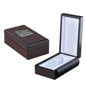 صندوق هدايا خشبي فاخر مصنوع يدويًا للعناية الشخصية مصنوع من خشب الخشب منزلي بتصميم شعار مخصص