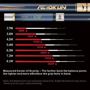 <span class=keywords><strong>Canne</strong></span> à pêche télescopique en fibre de carbone 6.3m <span class=keywords><strong>canne</strong></span> à main d'eau douce pour la pêche en rivière et en lac Style Taiwan - Product Image 3