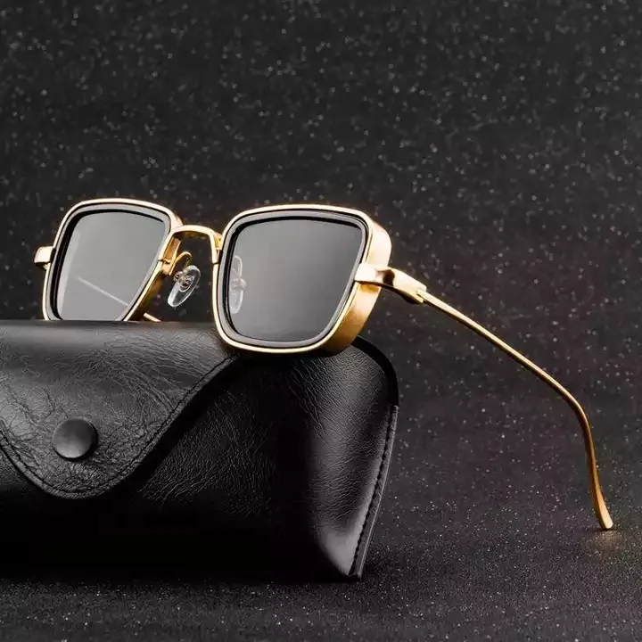 2023 Fashion Custom Designer Eyeglass Newest Man And Women Metal Square Steampunk Sunglasses