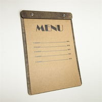 Porte-menu en bois de luxe moderne, porte-bloc-notes personnalisé avec logo, fait main, promotionnel, pour restaurant, café, hôtel