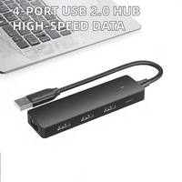 Hub USB-C de 5 Puertos, Compatible con Transferencia de Datos de Alta Velocidad, Salida USB 2.0 y 3.0, Adaptador Divisor Multi-Interfaz de Carga Rápida