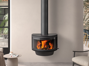 Cheminée suspendue moderne en acier pour décoration intérieure de villa, sans fumée, écologique, rotative, à l'éthanol/au bois - Product Image 3