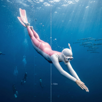 Combinaison de plongée professionnelle en néoprène 3 mm pour le surf et la plongée libre, manches longues, rose, pour femme