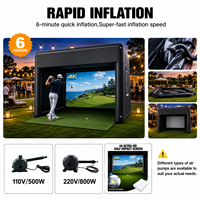 Simulateur de golf gonflable rapide en 6 minutes, simulateur de golf portable personnalisé avec écran d'impact 4K, divertissement pour événements en plein air