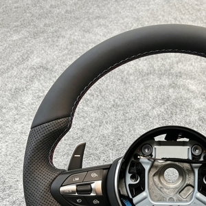 Volante Deportivo <span class=keywords><strong>M</strong></span> de Cuero Completo para <span class=keywords><strong>BMW</strong></span> <span class=keywords><strong>320</strong></span> 525 F10 F30 E90 F70 E71 F31 F32 F34 F36 X5 X6 F01 F07 F20 F11 F22 F25 M3 M4 M5 - Product Image 5