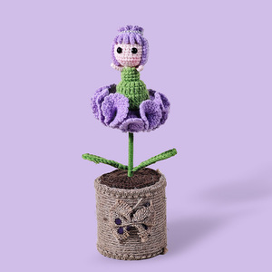 Prezzo Speciale Statuetta di Fata con Fiore di Garofano Lavorato a Mano, Decorazione <span class=keywords><strong>Fantasy</strong></span> all'Uncinetto, Regalo Morbido per la Festa della Mamma - Product Image 6